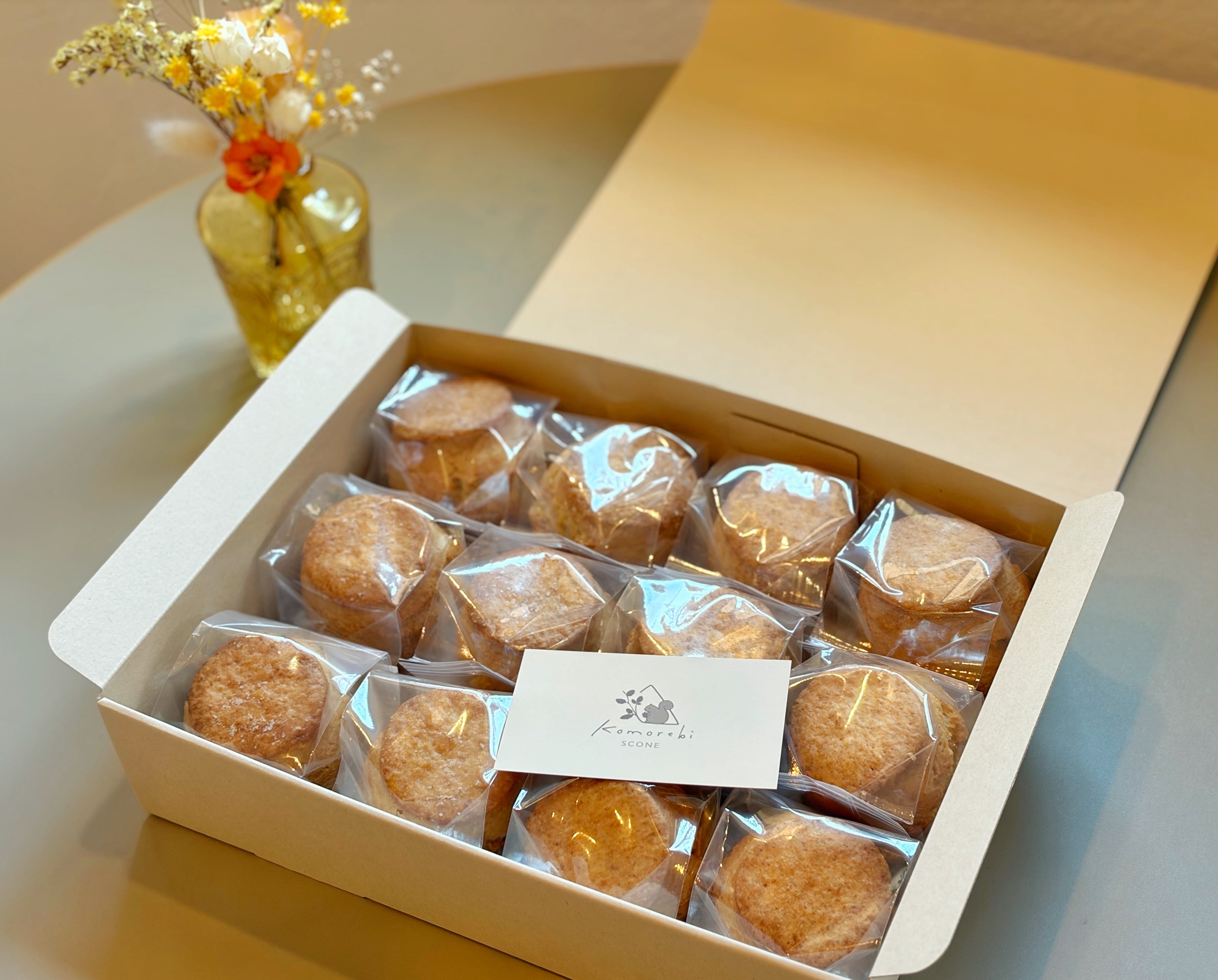 【Komorebi SCONE 看板セット】信州小麦のプレーン&塩バター 12個セット【お取り寄せ ギフト / 朝食・おやつ】