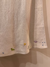 【刺繍リメイク】Lands end ダイナソー刺繍リネンスカート