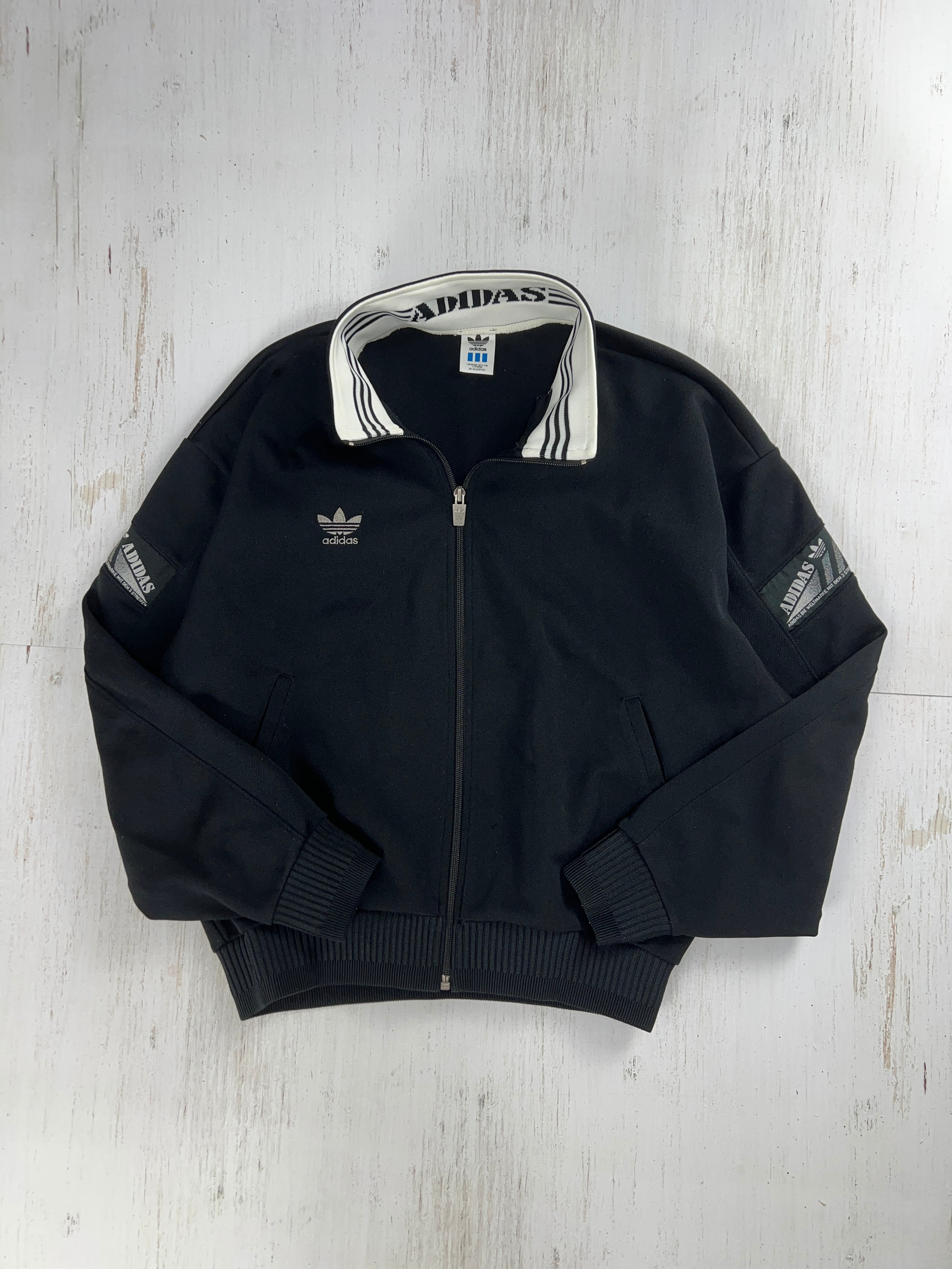 1990’s adidas x DESCENTE Track Jacket Black / アディダス デサント製 トラックジャケット ブラック 90s
