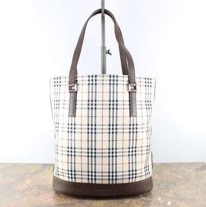 .BURBERRY CHECK PATTERNED LOGO TOTE BAG/バーバリーチェック柄ロゴトートバッグ2000000058191