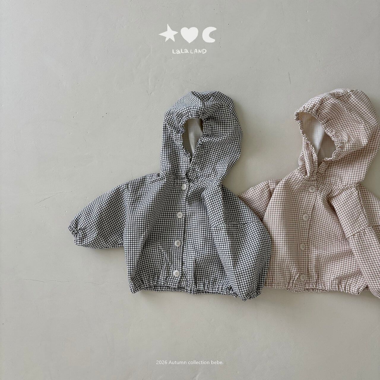 【予約】LALA LAND baby Check hooded jumper
