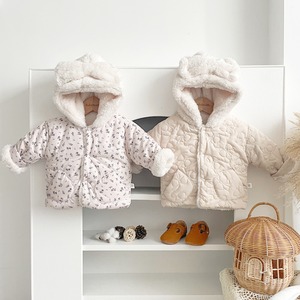 【冬作】小花柄ORキルティングアウター