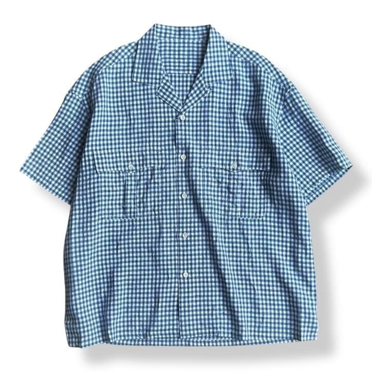 PORTER CLASSIC (ポータークラシック) ROLL UP GINGHAM CHECK SHIRT