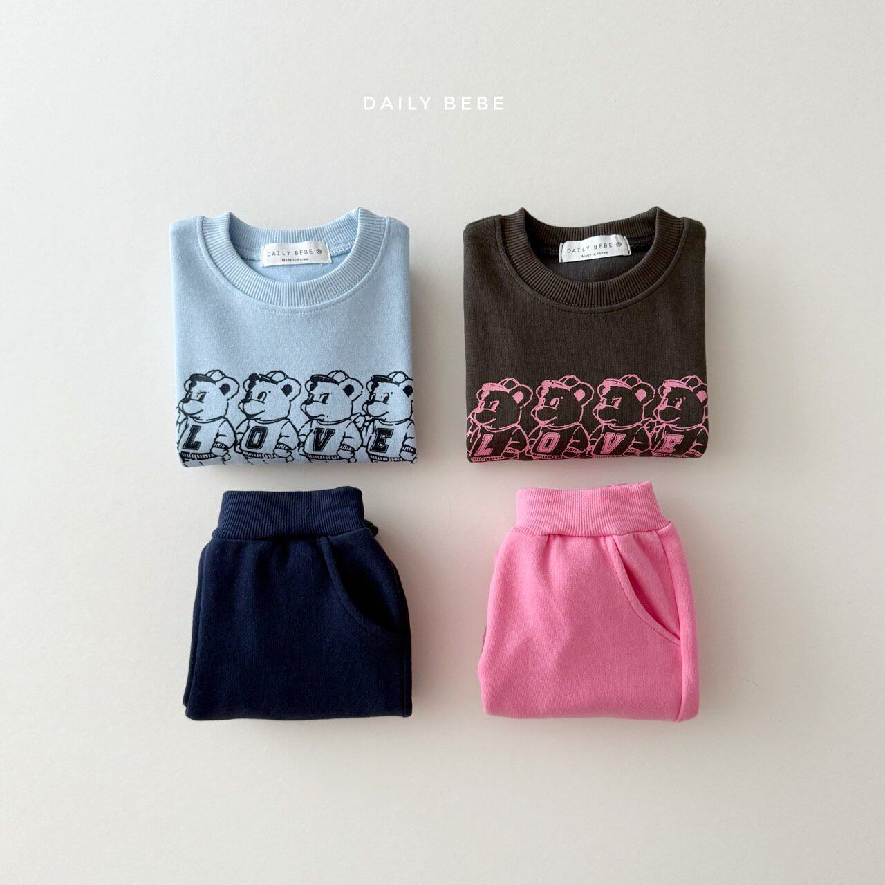 bear head top and bottom set【DAILYBEBE】※予約商品 | UNEM.BEBE