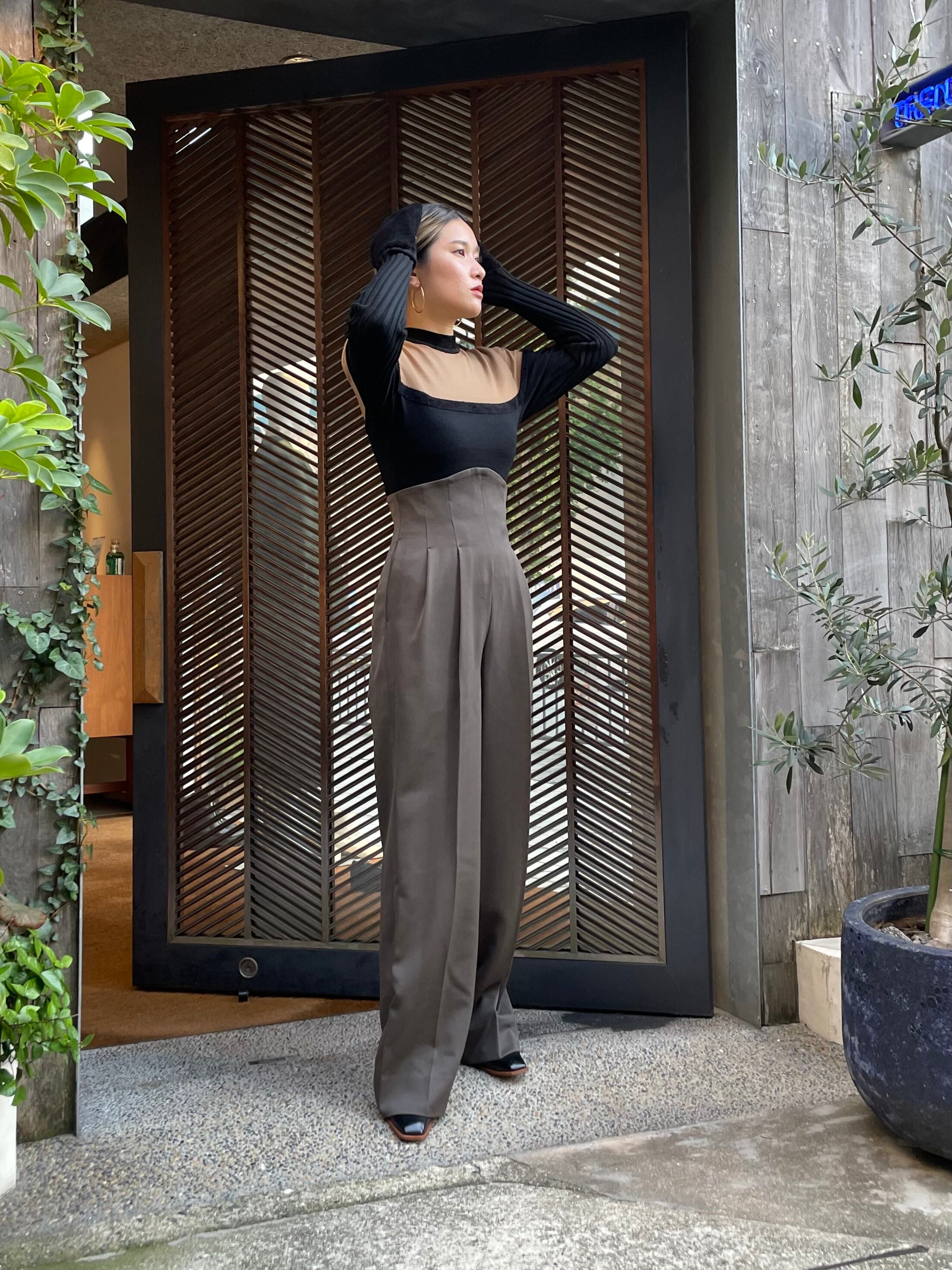 22AW】FETICO フェティコ / WOOL BARATHEA 2WAY BRA JUMPSUITS | TRENT 