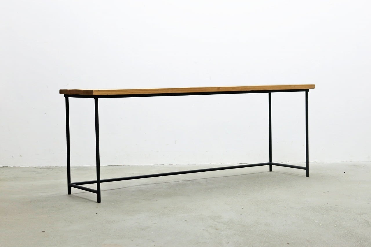 無垢材 コンソール デスク テーブル 長机 カウンター 展示台 アイアン 無垢材 コンソール デスク テーブル 長机 カウンター 展示台 アイアン