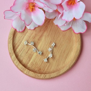 s925 桜シルバーイヤーカフ