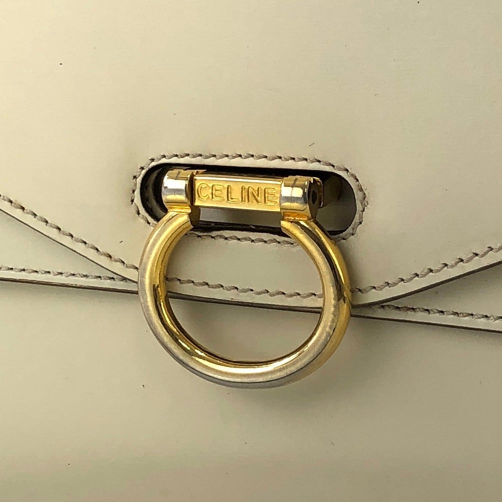 CELINE セリーヌ ガンチーニ ダブルフラップ レザー トップ CELINE セリーヌ ガンチーニ ダブルフラップ レザー トップ