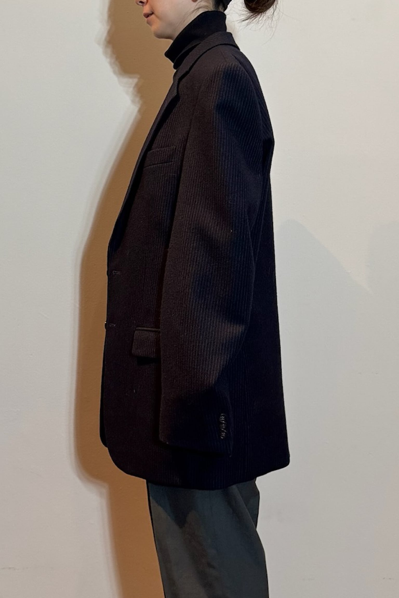 ネイビーストライプウールジャケット | DROOMTUIN_VINTAGE