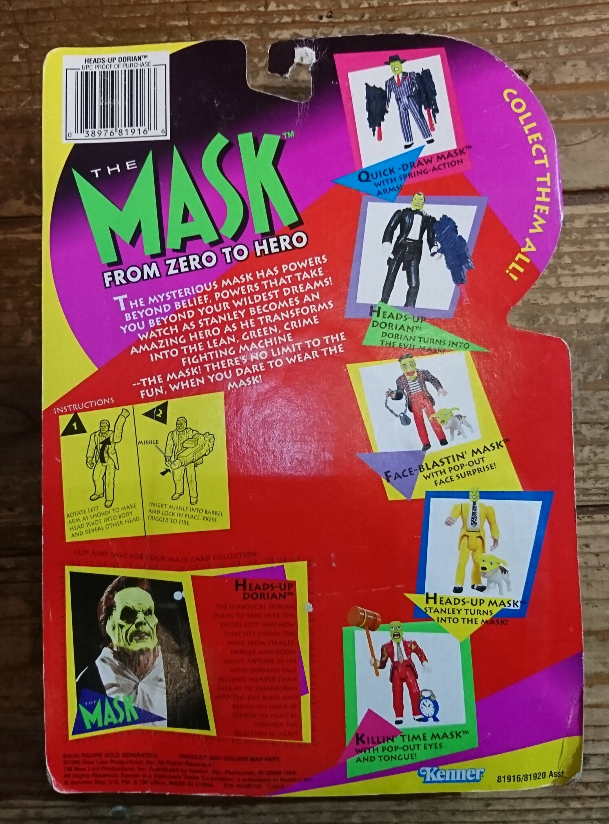 90s vintage mask head up dorian figure kenner マスク ドリアン