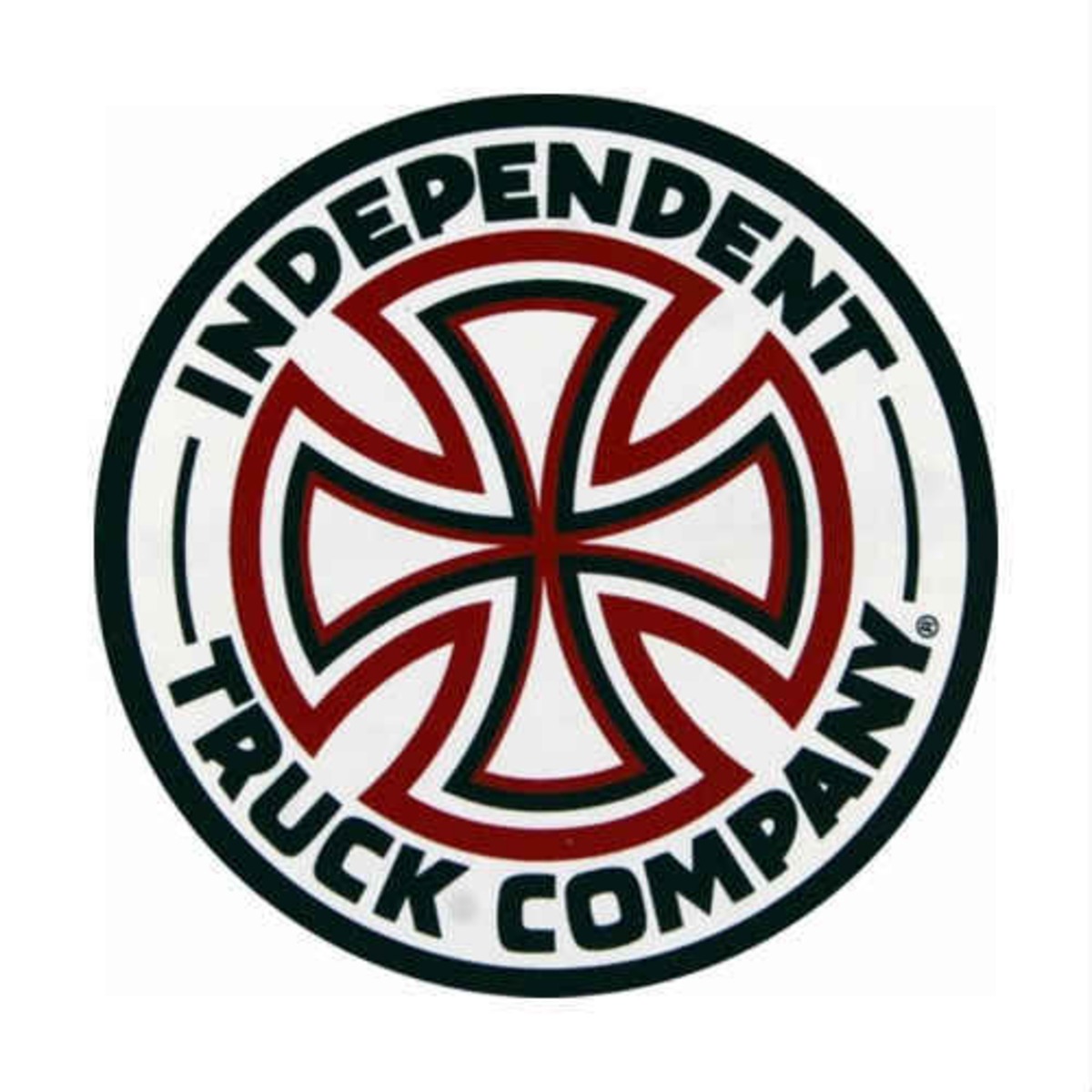 INDEPENDENT RED WHITE CROSS STICKER インディペンデント レッド ホワイト クロス ステッカー アメリカ ...