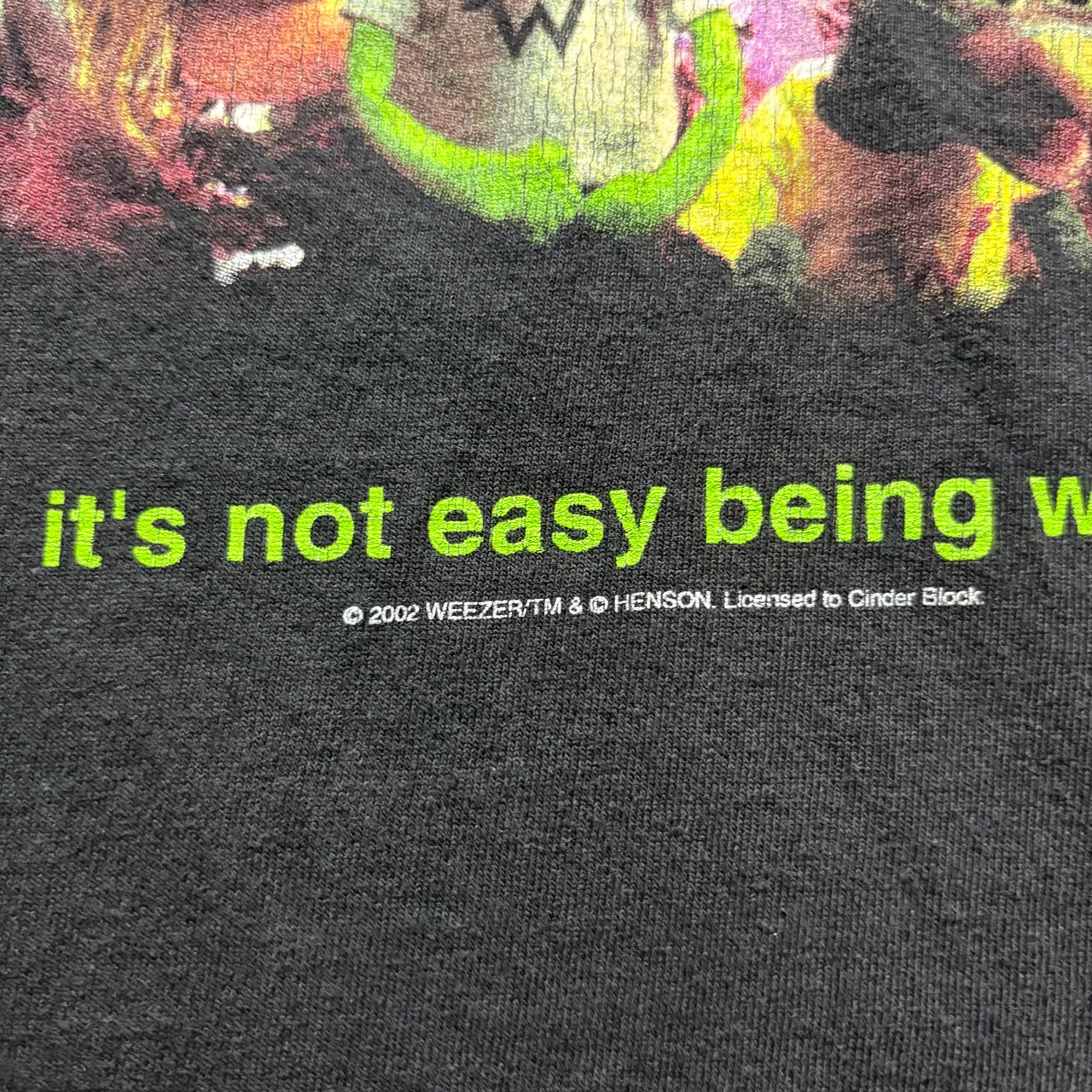 vintage 2002’s WEEZER music tee “it’s not easy being weez”