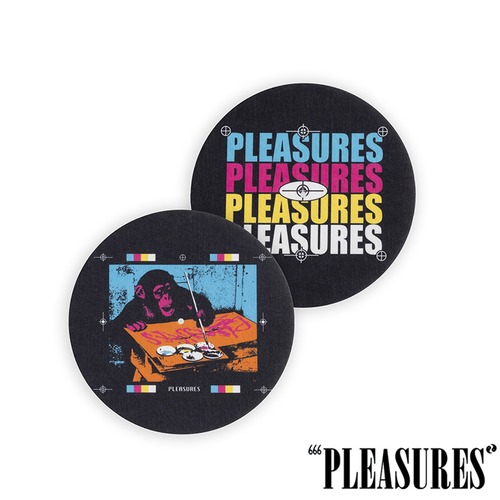 【PLEASURES/プレジャーズ】CMYK SLIPMATS スリップマット / BLACK / SP24-12082 セール対象外