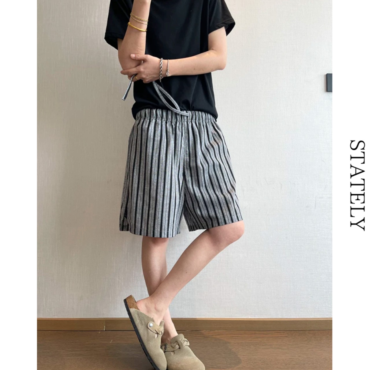 Stripe Breeze ワイドショーツ_B138・画像3
