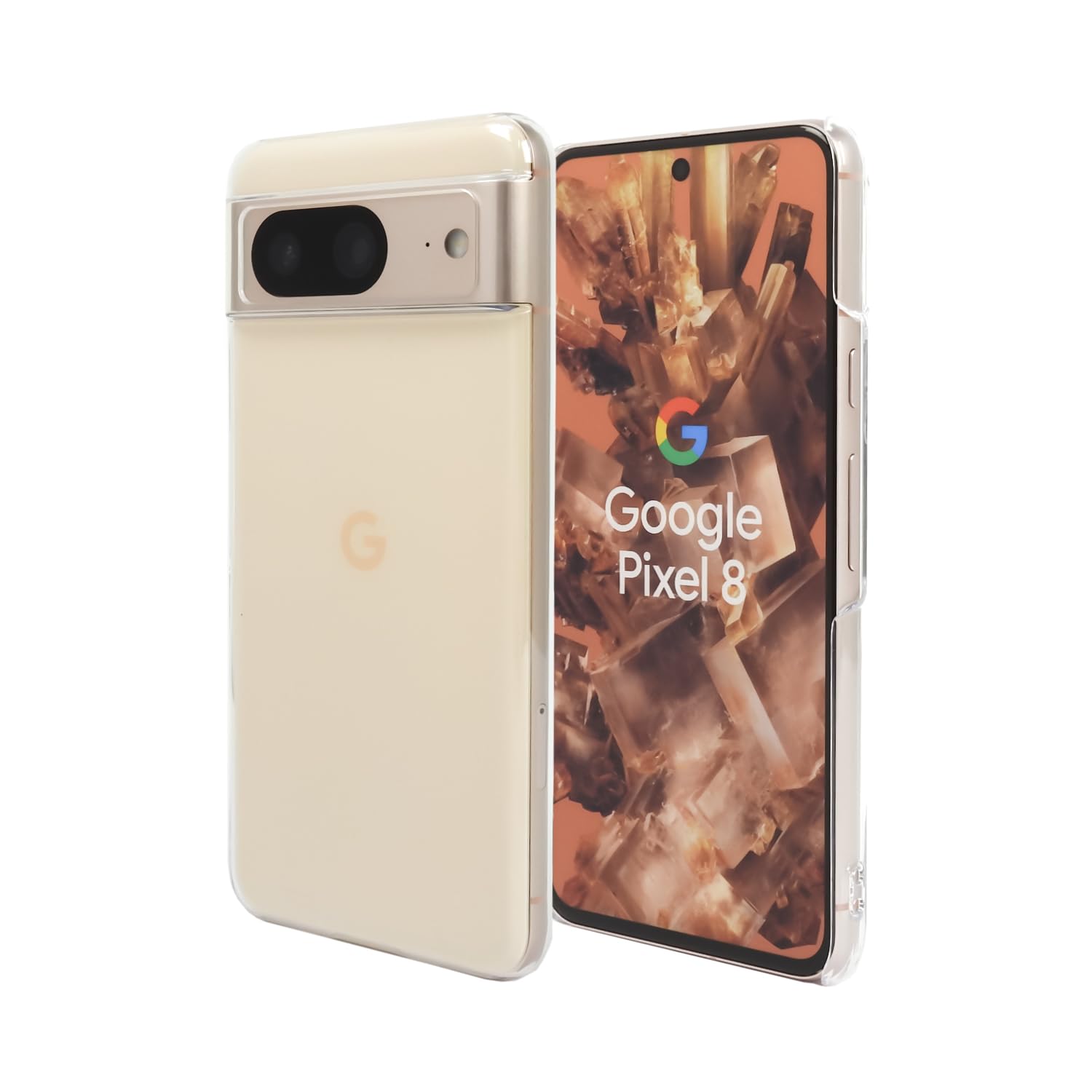 【Provare】 Google Pixel 8 互換ケース ハード クリア 耐衝撃 ストラップホール付