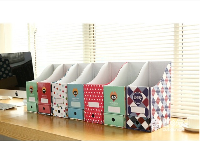 送料無料かわいい デスク トップ収納ボックス紙箱韓国クリエイティブ オフィス デスク ファイル棚本棚