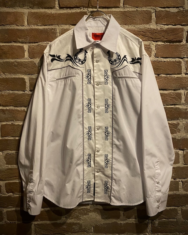 【Caka act3】Embroidery × Swiching Design Vintage Western Shirt