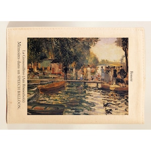 ルノワールとモネが同じ構図・モチーフで描くシリーズ1869年『ラ・グルヌイエールの水浴』を描く　スピーチバルーンのブックカバー