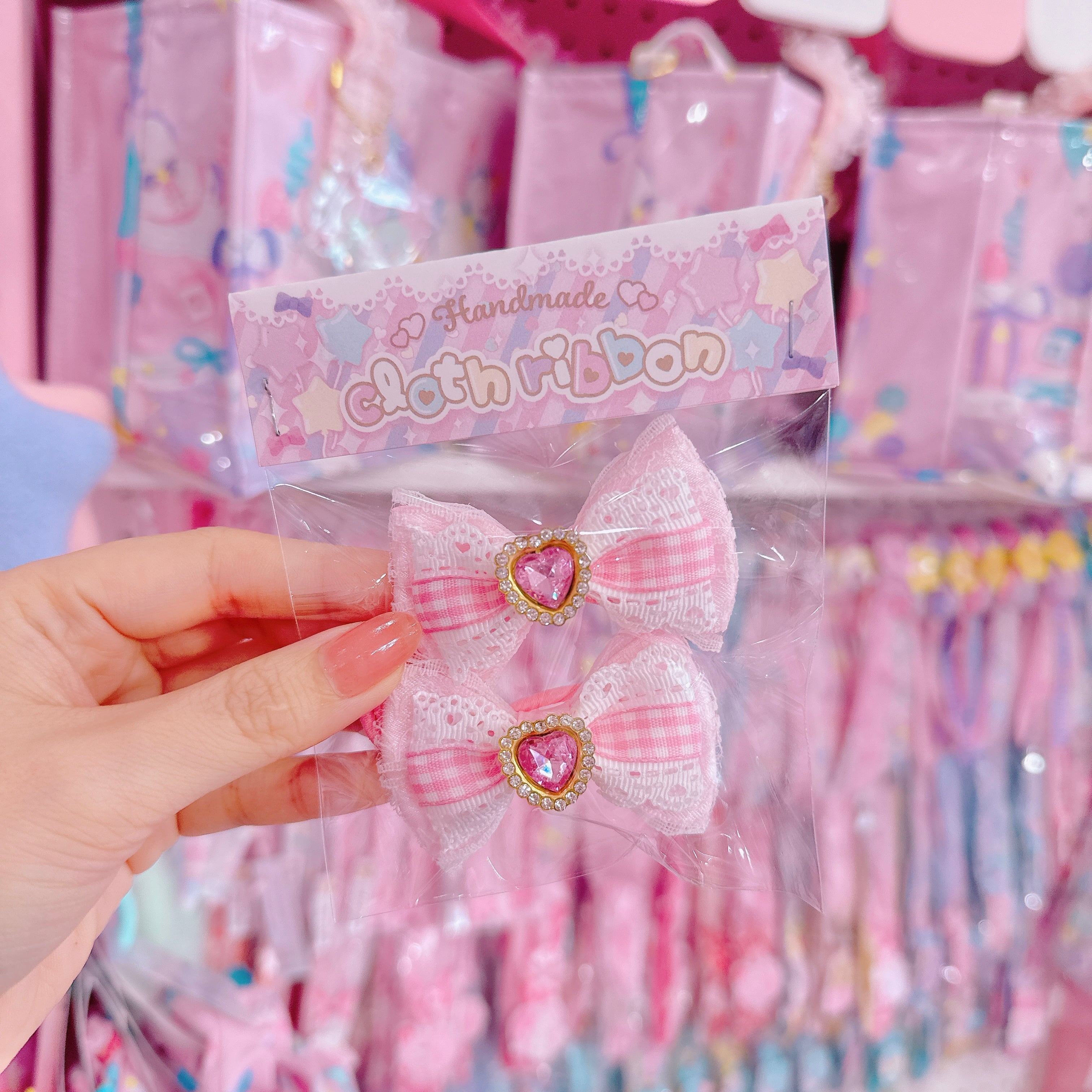 【C5】86-11ギンガムチェックツインヘアゴム