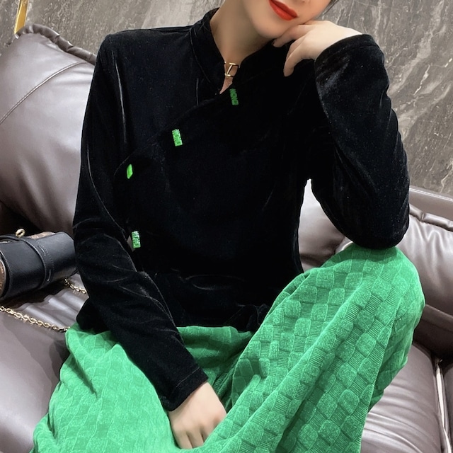 Chinese Style Long Sleeve Tops KRE1906