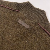 Crocodile クロコダイル ジップアップ ウールニット ジャケット カーディガン サイズ M /オリーブグリーン系