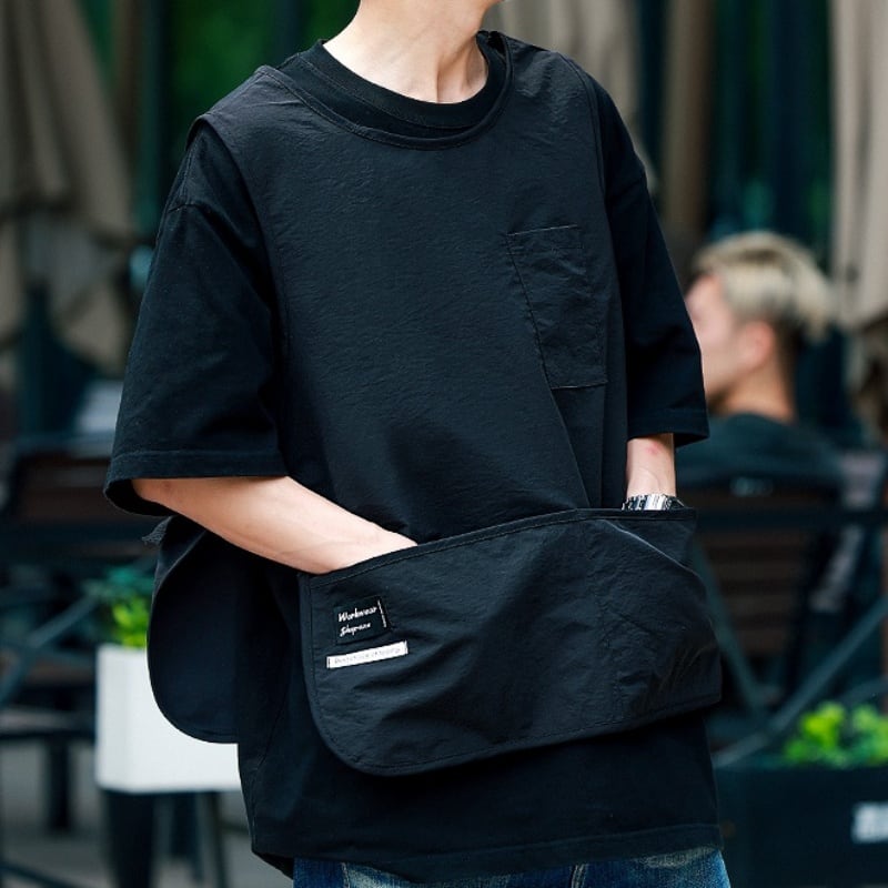 ビッグポケット付きベスト風ショートエプロン A18527