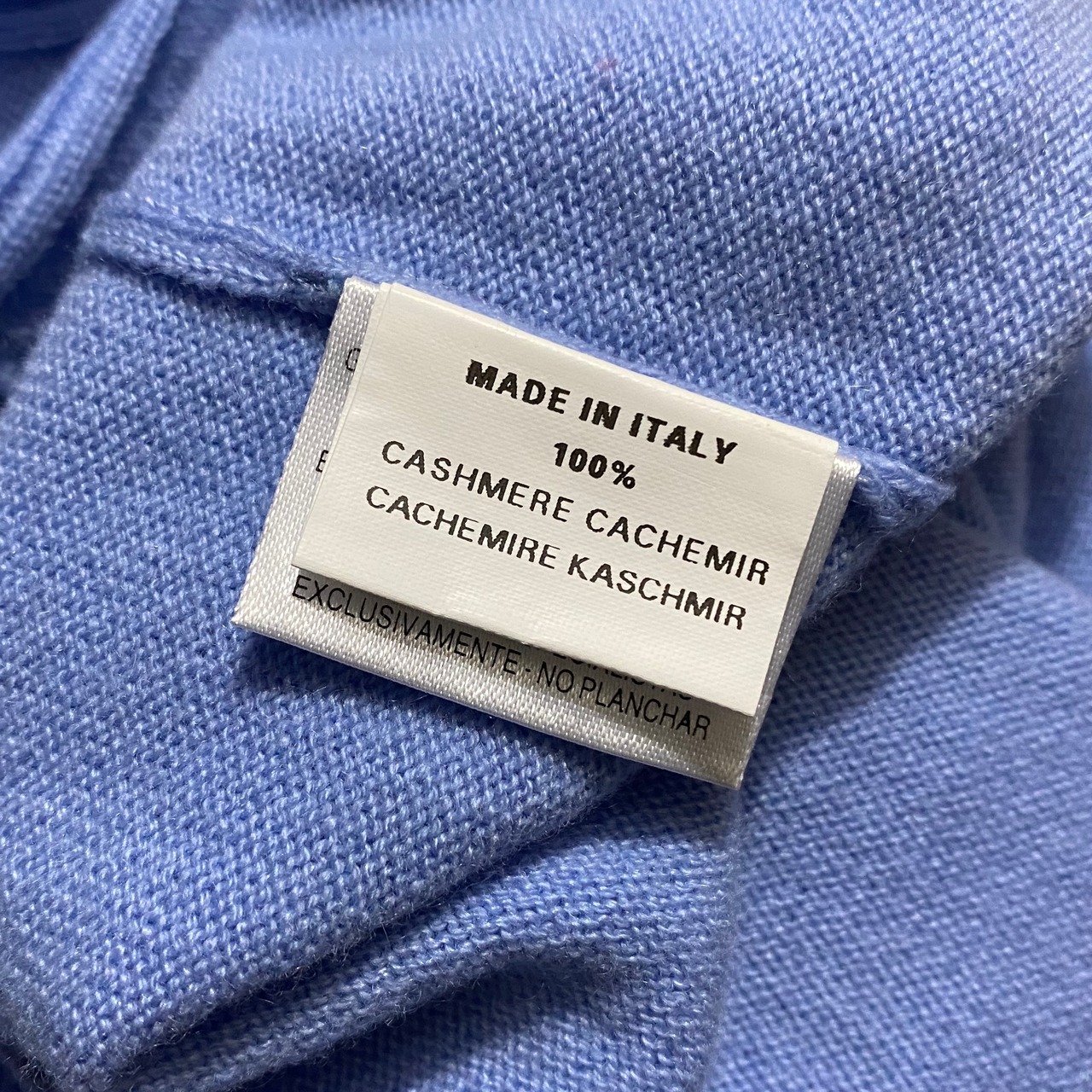 HERMES light blue cashmere half-zip sweater 