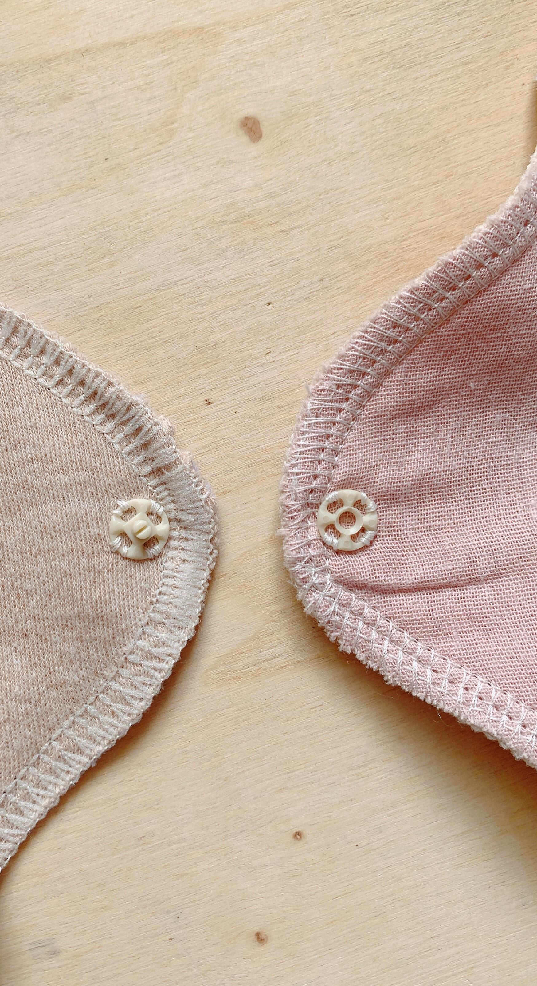 布ナプキンset (ﾎﾙﾀﾞｰ 1枚・ﾊﾟｯﾄﾞ2枚)          ピンクベージュ　第4チャクラ