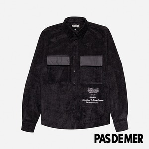 【PAS DE MER/パドゥメ】HAUTE COUTURE SHIRT 長袖シャツ / BLACK ブラック 黒 / FW19-7741