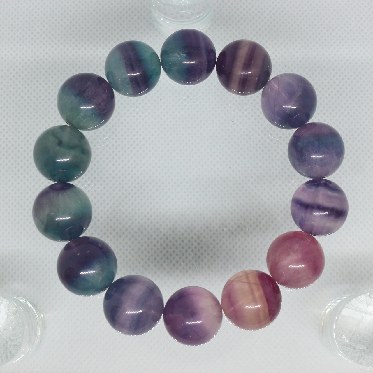 フローライト　一連　ブレスレット　15.6mm　0118002877・画像6