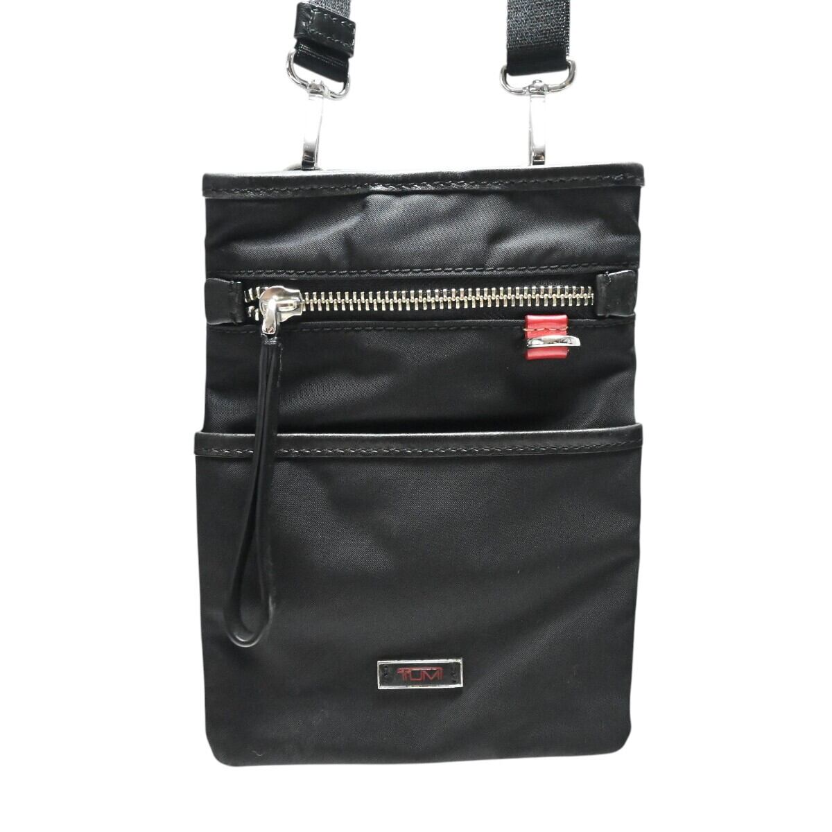 TUMI トゥミ サコッシュ ナイロン/レザ— ショルダーバッグ ブラック