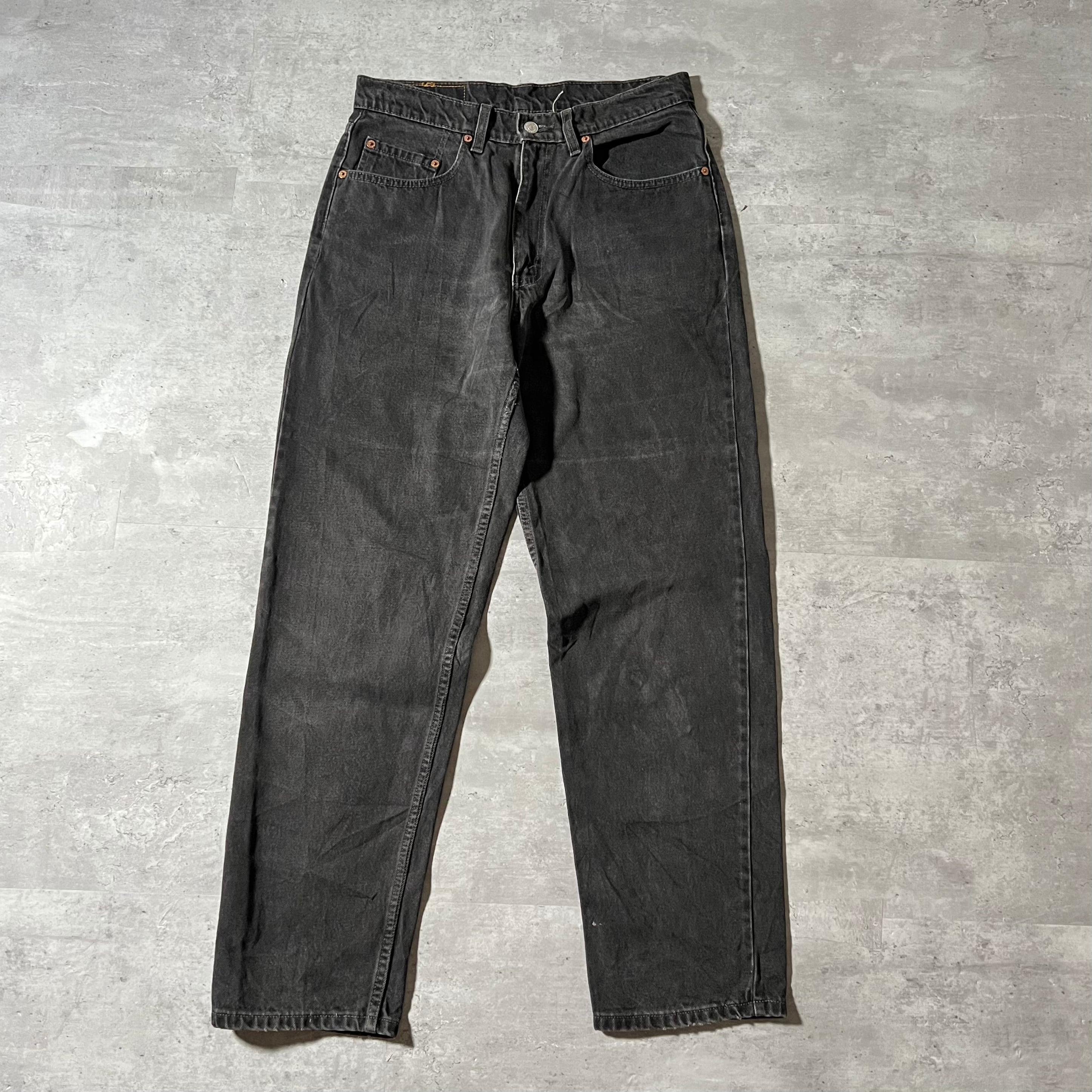 80s “Levis 550” 後染めblack denim pants W33L32 made in canada 217