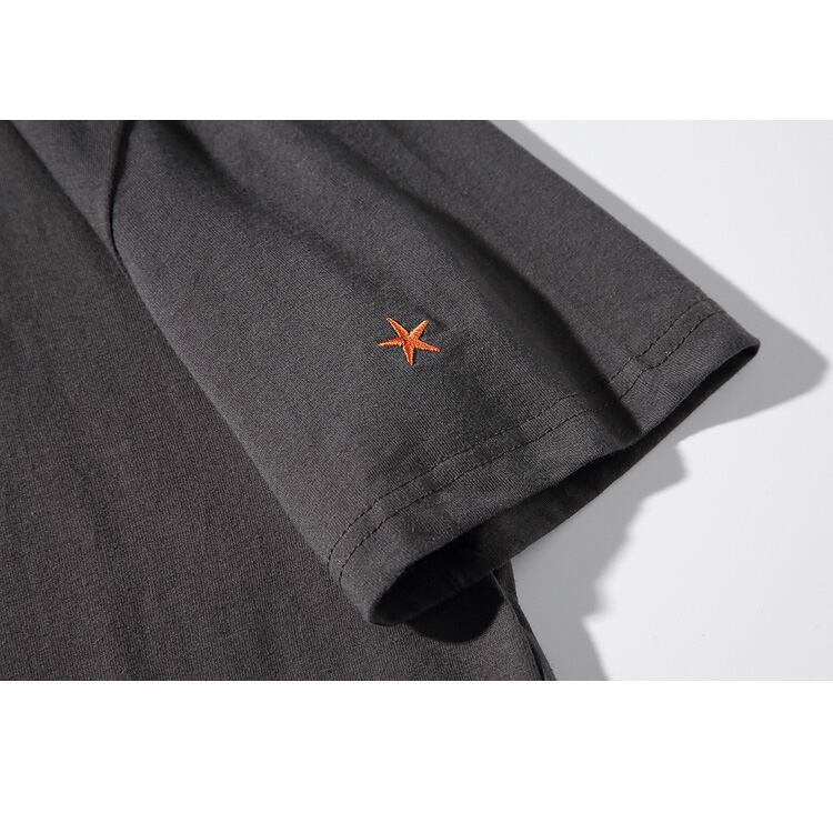 ★EMBROIDERED ROUND NECK T-SHIRT(unisex)☝　　　07131