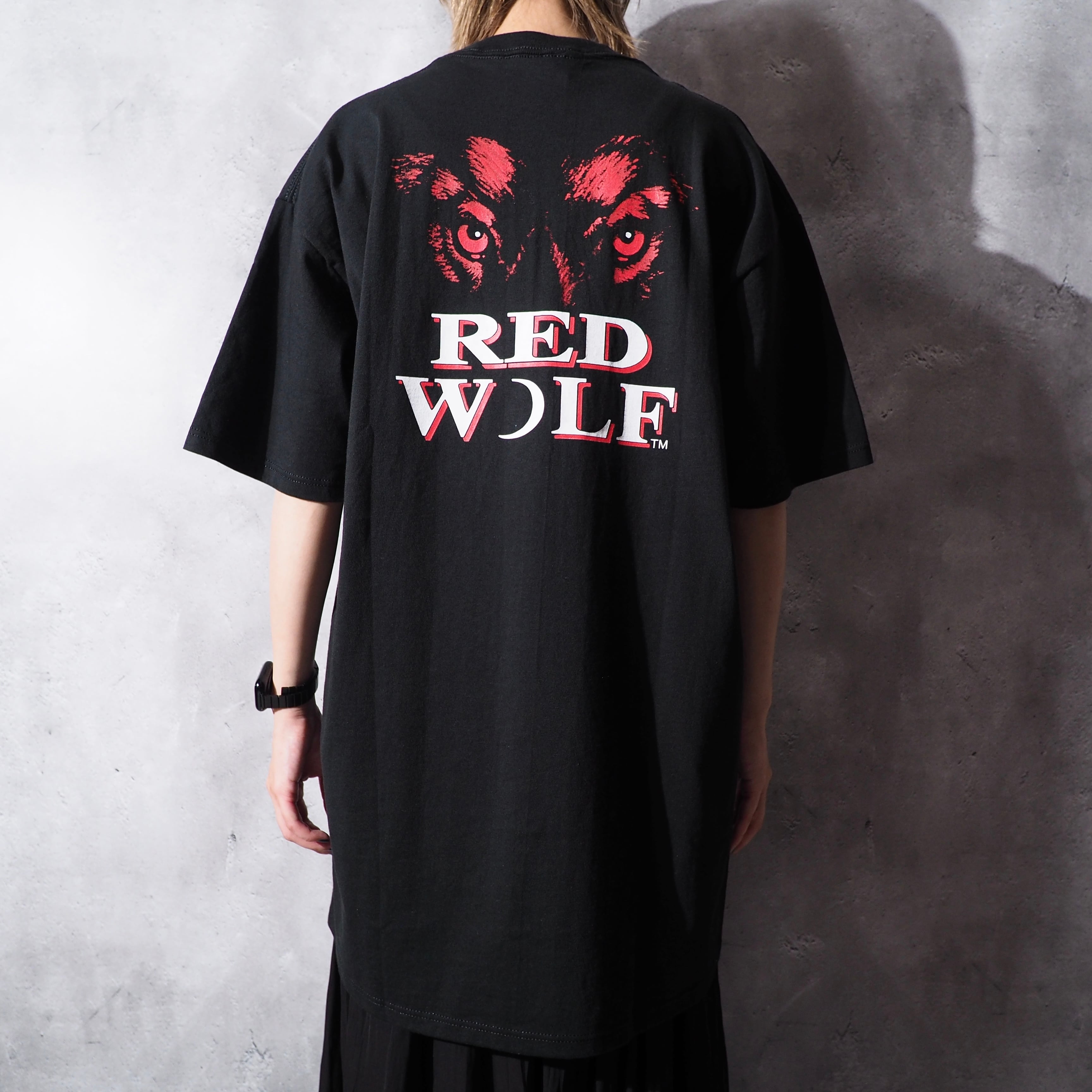 90s JERZEES USA RED WOLF tシャツ