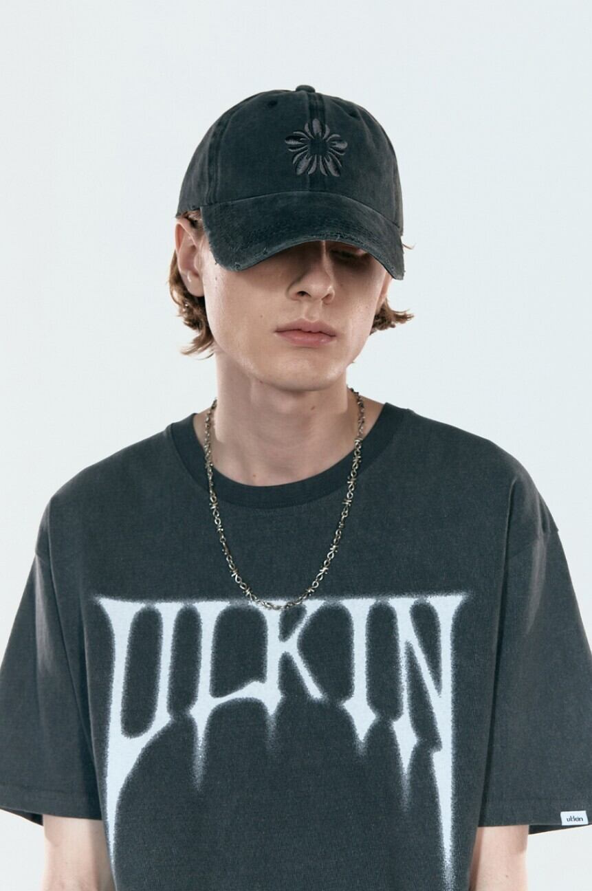 IVE ウォニョン 着用/ULKIN/MUGUNG Embroidery Pigment Ball Cap ☆IVE ウォニョン 着用！！【ULKIN】MUGUNG Embroidery Pigment