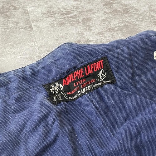 40s 50s Adolphe Lafont ファーマーズ コットン ブルー / W33 詳細写真2
