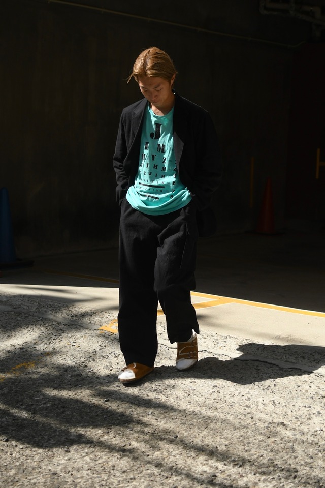 blurhms / Silk/Cotton Nep Side Seamless 4P Pants (Black)