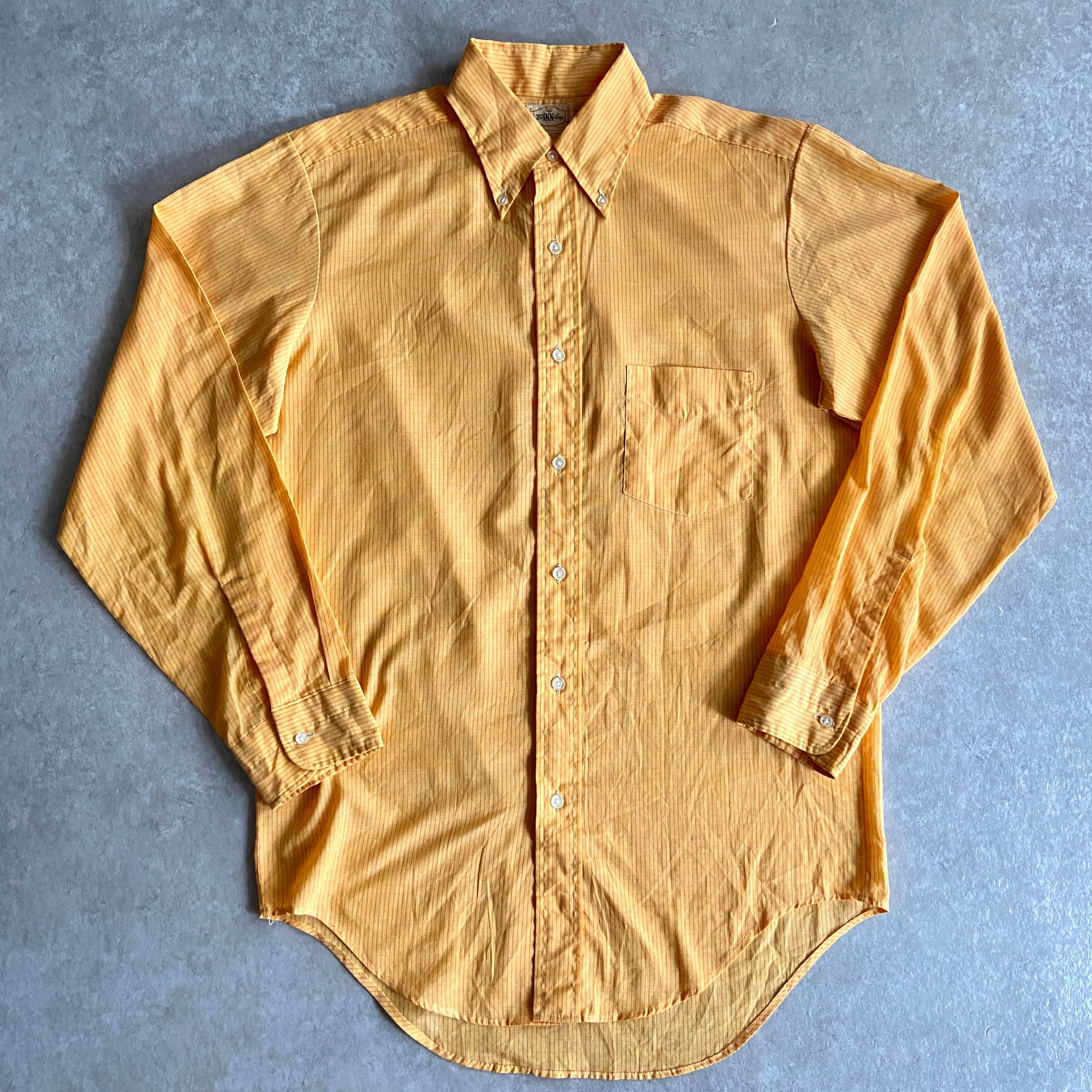 1970s TOWN CRAFT Penneys L/S Stripe Shirt L位 H379