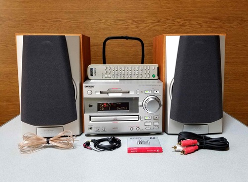 MINI HIFI COMPONENT SYSTEM SONY FH-MD11 MD & CD コンポ 綺麗な完動品