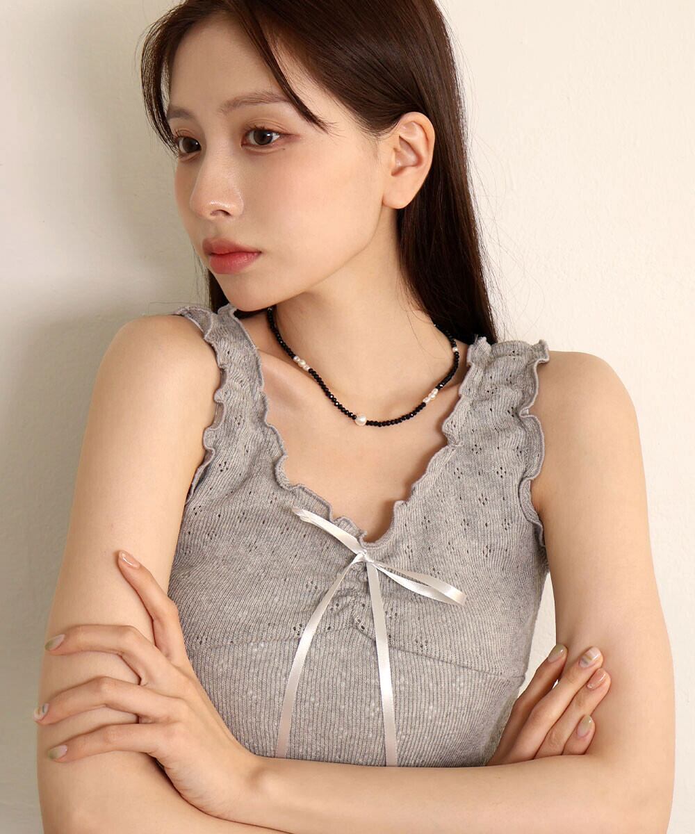 デザインビーズ ネックレス レディース アクセサリー パーティー 韓国製