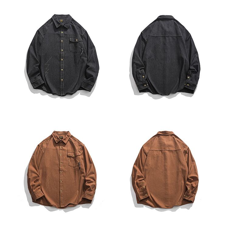 ★PARTIALLY WOVEN TOOLING SHIRT　　　A0490