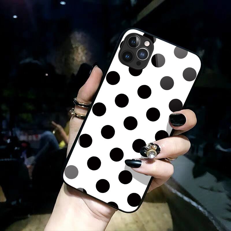 ポルカドット柄 iPhone15 Proケース かわいい iPhone15Pro Maxケース