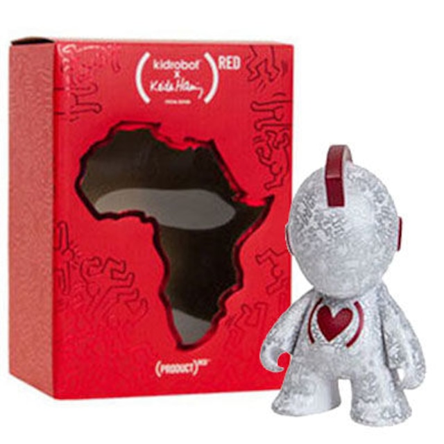 Kidrobot x (RED) x Keith Haring Mascot Art Toy 7-Inch