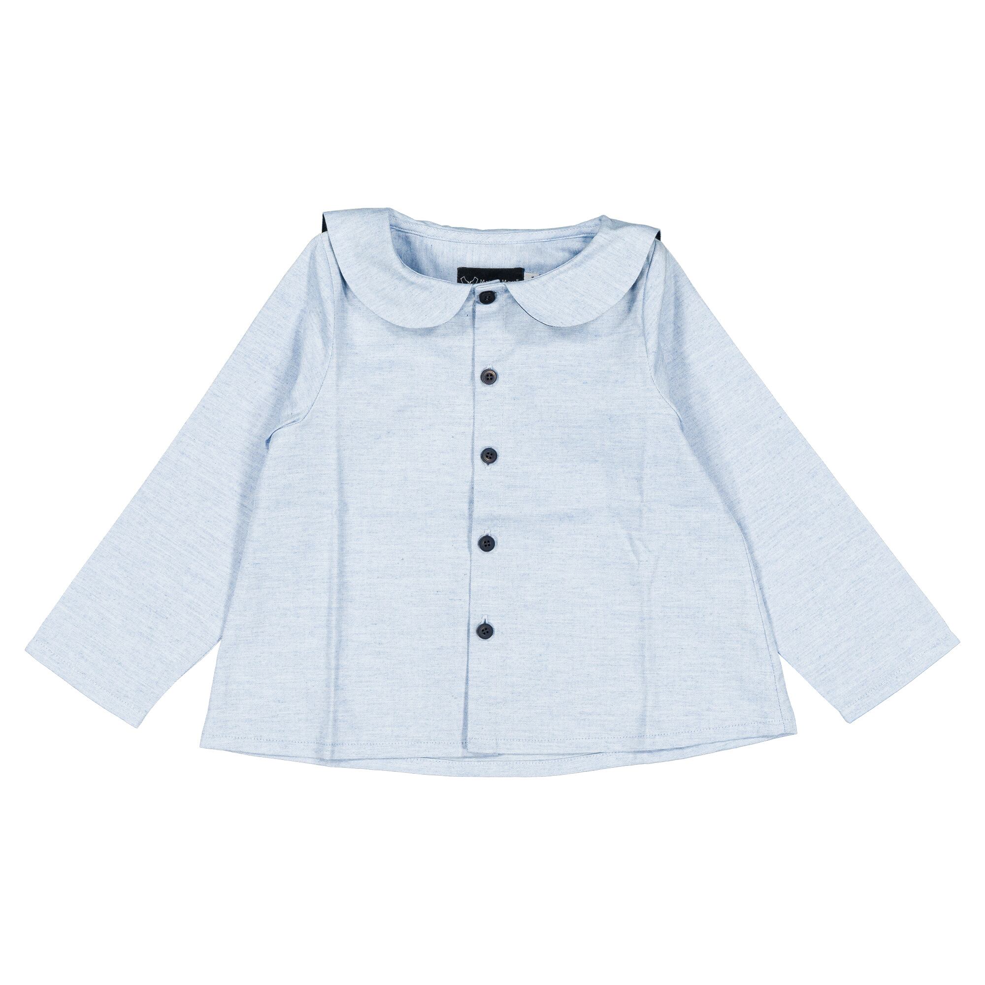 【予約・特典あり】Maison Marelle / Shirt MONCEAU - heathered blue / 6Y~12Y