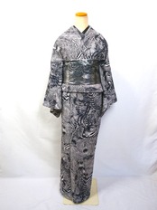 【受注商品】Rumi Rockキモノ「ねじり縞」　[A1575]