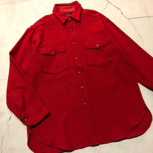 ⊕1940'S VINTAGE L.L.BEAN RED WOOL SHIRT