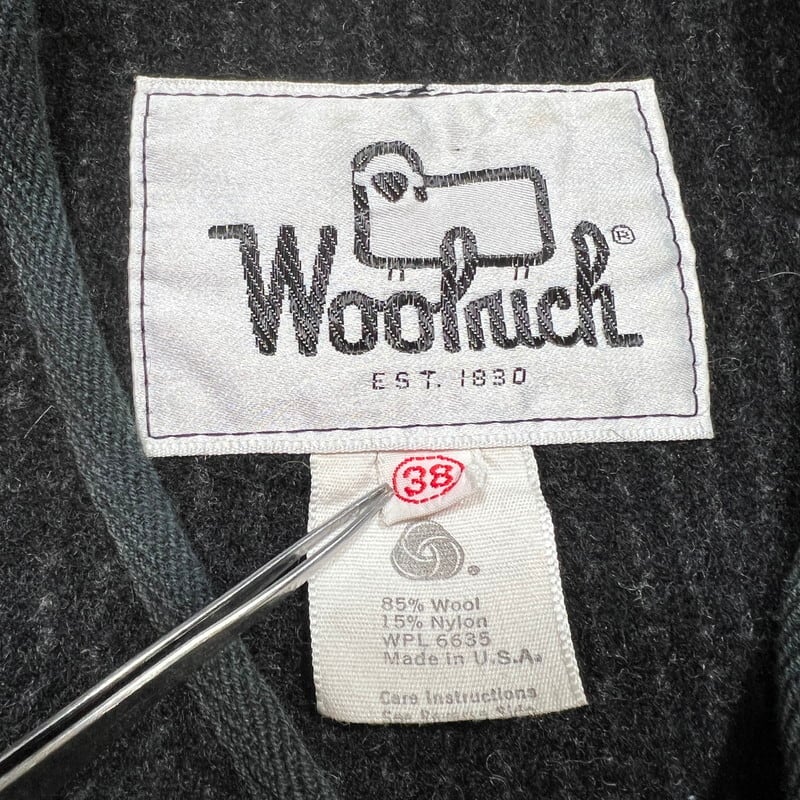 70's Woolrich ウールリッチ ジップアップウールベスト 白タグ