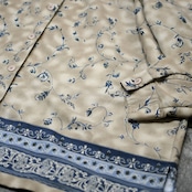 flower pattern fake suede shirt