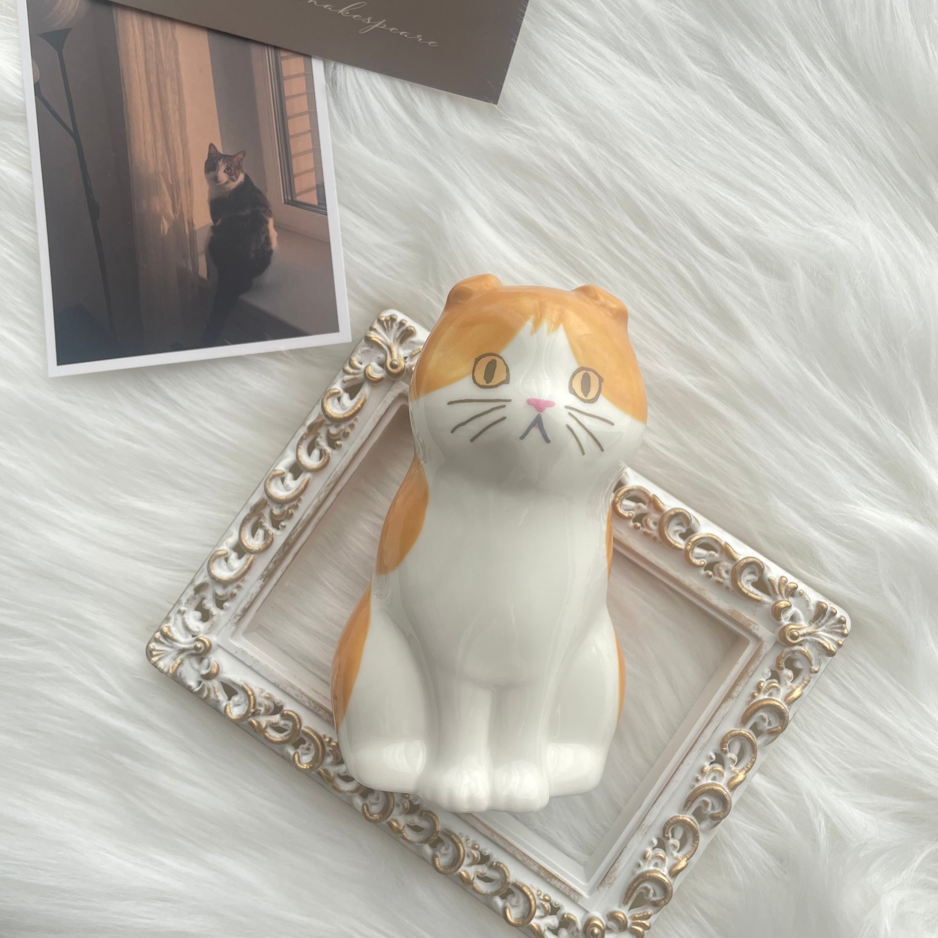 フラワーベース ペンスタンド スコティッシュ 猫 ねこ ネコ 猫雑貨 ねこモチーフ 猫グッズ ネコ柄 花瓶 花器 花びん フラワーベース 置物 オブジェ フラワーアレンジ ペン立て ペンスタンド 陶器 かわいい おしゃれ レディース プレゼント 贈り物 ギフト 看板猫の
