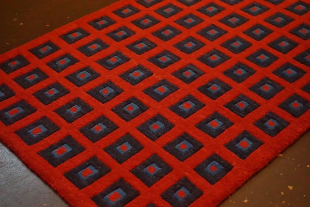 SQUARE DOT_DOORMAT_02_玄関マット_ウールラグ_手織り